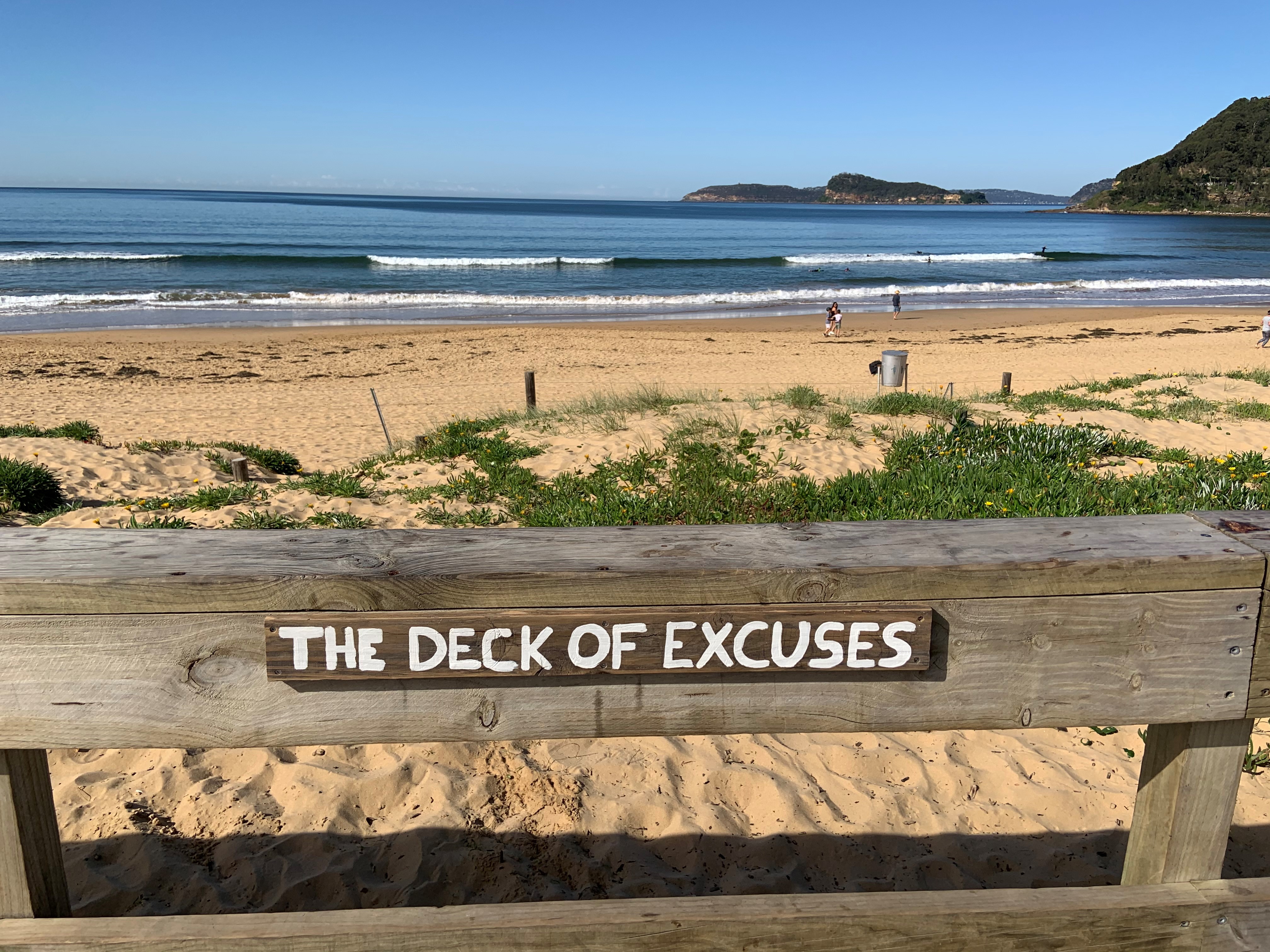 There are no seats here for you on the Deck of Excuses